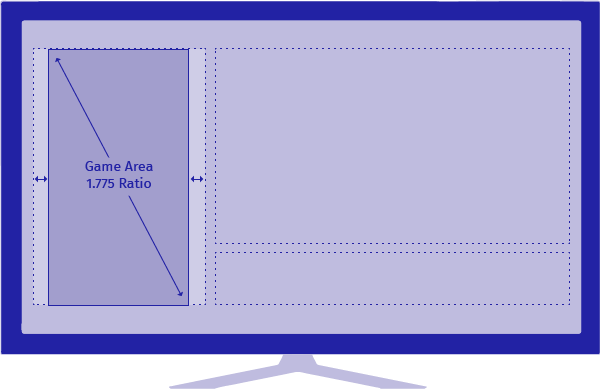 TV split-screen aspect ration